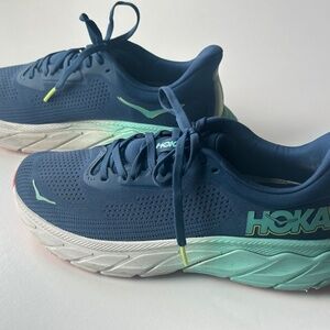 HOKA Arahi 7 Midnight Seafoam Running Stability Shoes Women's 8